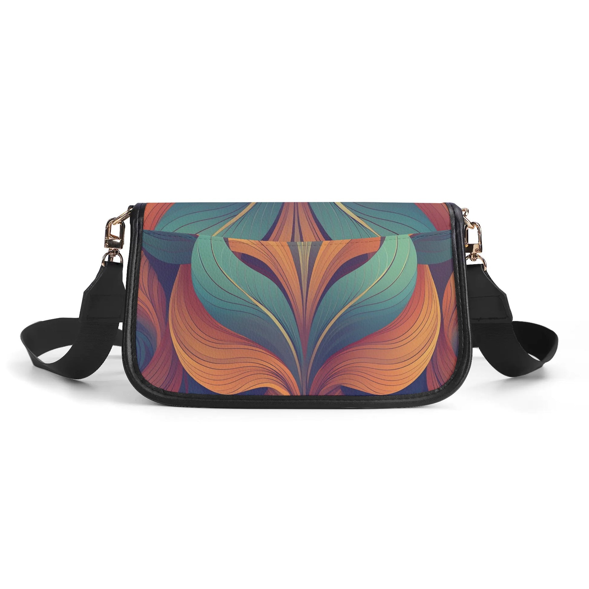 Floral Art Deco Chain Shoulder Bag - Elegant  Versatile Accessory for Any Outfit - Misfit Marketing Design Studios