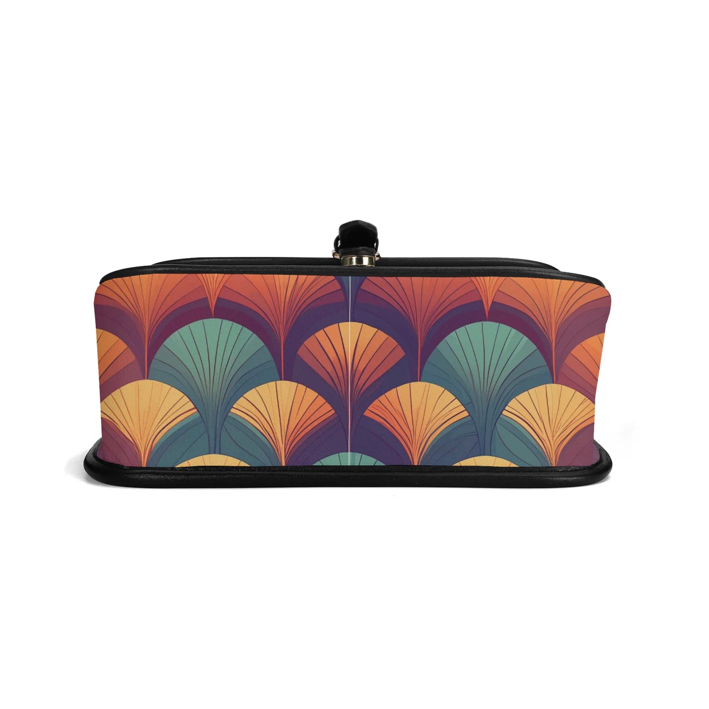 Art Deco Leather Shoulder Bag -  Elegant Stylish - Misfit Marketing Design Studios