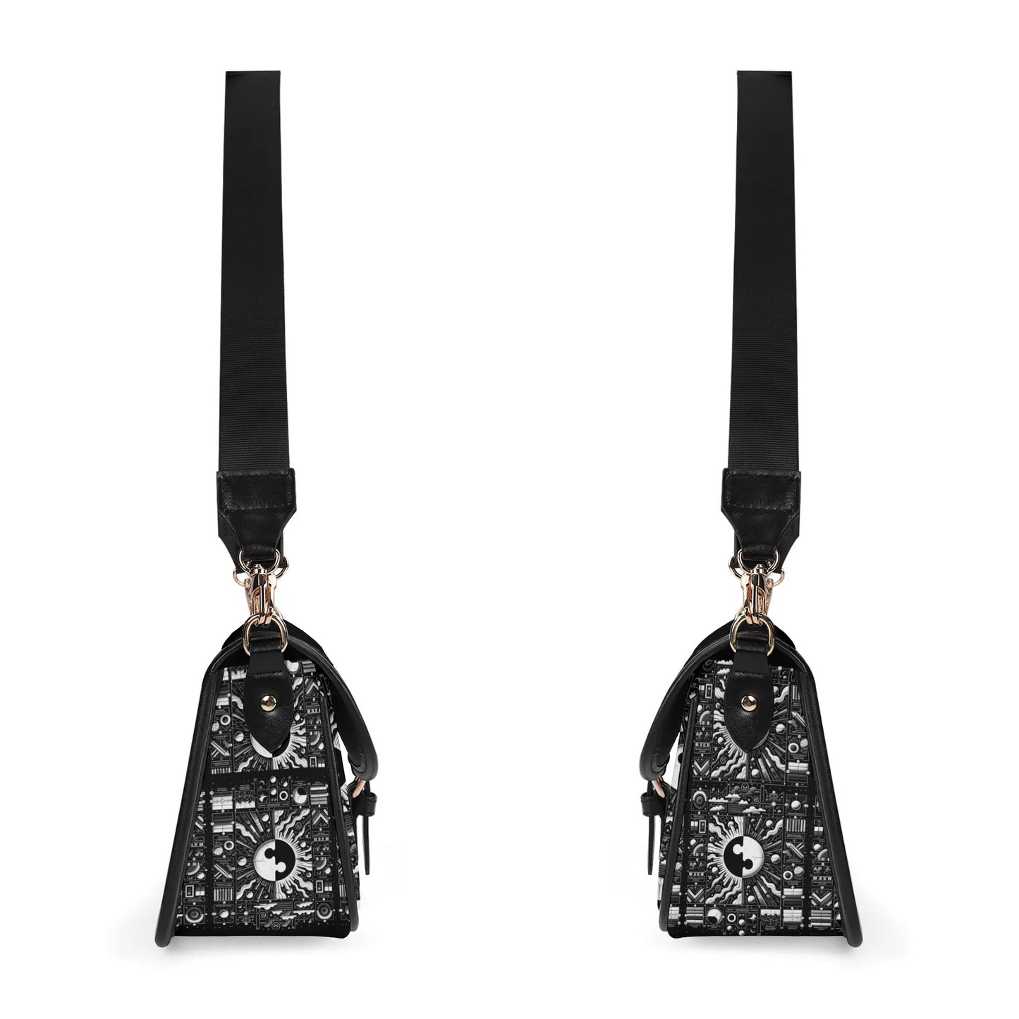 Yin and Yang Chain Shoulder Bag - Unique and Stylish Crossbody Purse - Misfit Marketing Design Studios