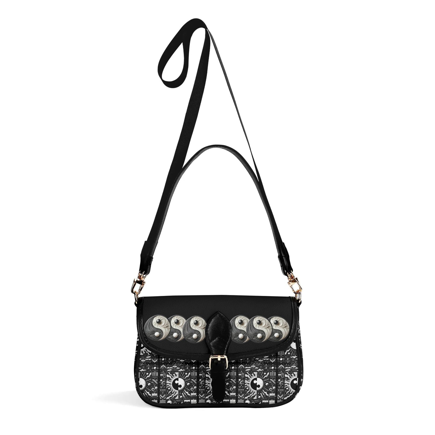 Yin and Yang Chain Shoulder Bag - Unique and Stylish Crossbody Purse - Misfit Marketing Design Studios