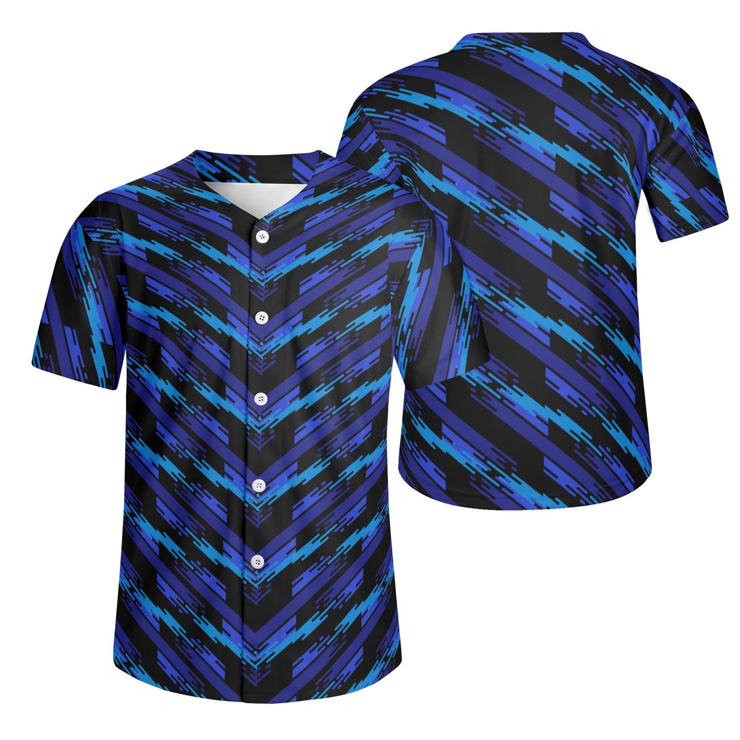 Men's Blue and Black short sleeve shirt- Lightweight  Comfortable - Misfit Marketing Design Studios