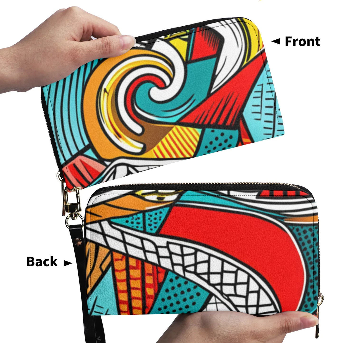 Colorful Abstract PU Leather Wallet