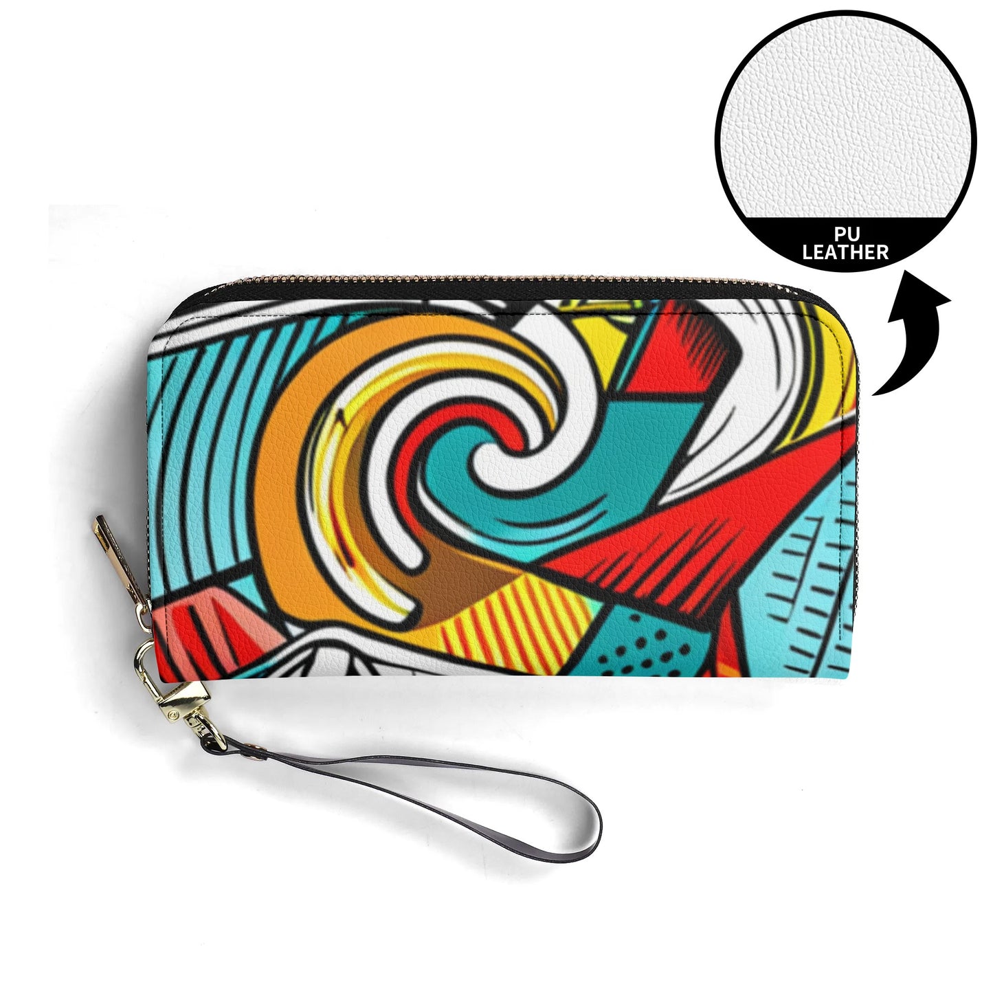 Colorful Abstract PU Leather Wallet