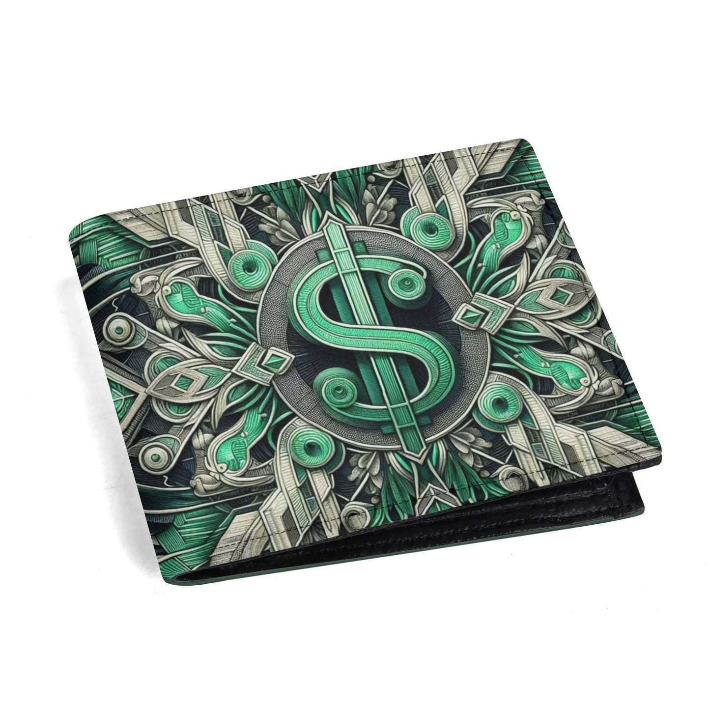 Mens Emerald Green Dollar Leather Wallet