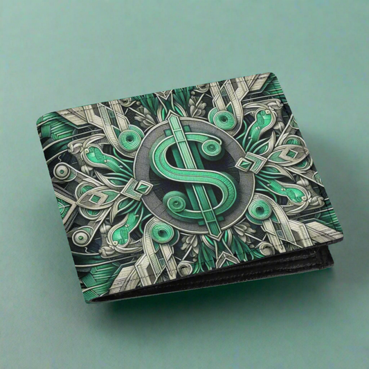 Mens Emerald Green Dollar Leather Wallet