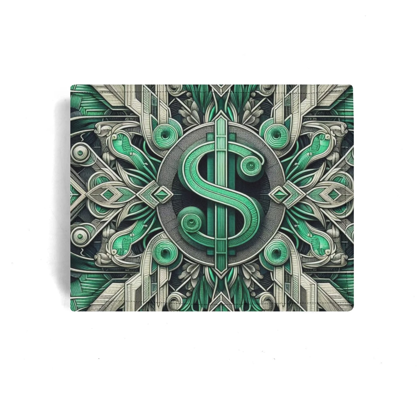 Mens Emerald Green Dollar Leather Wallet