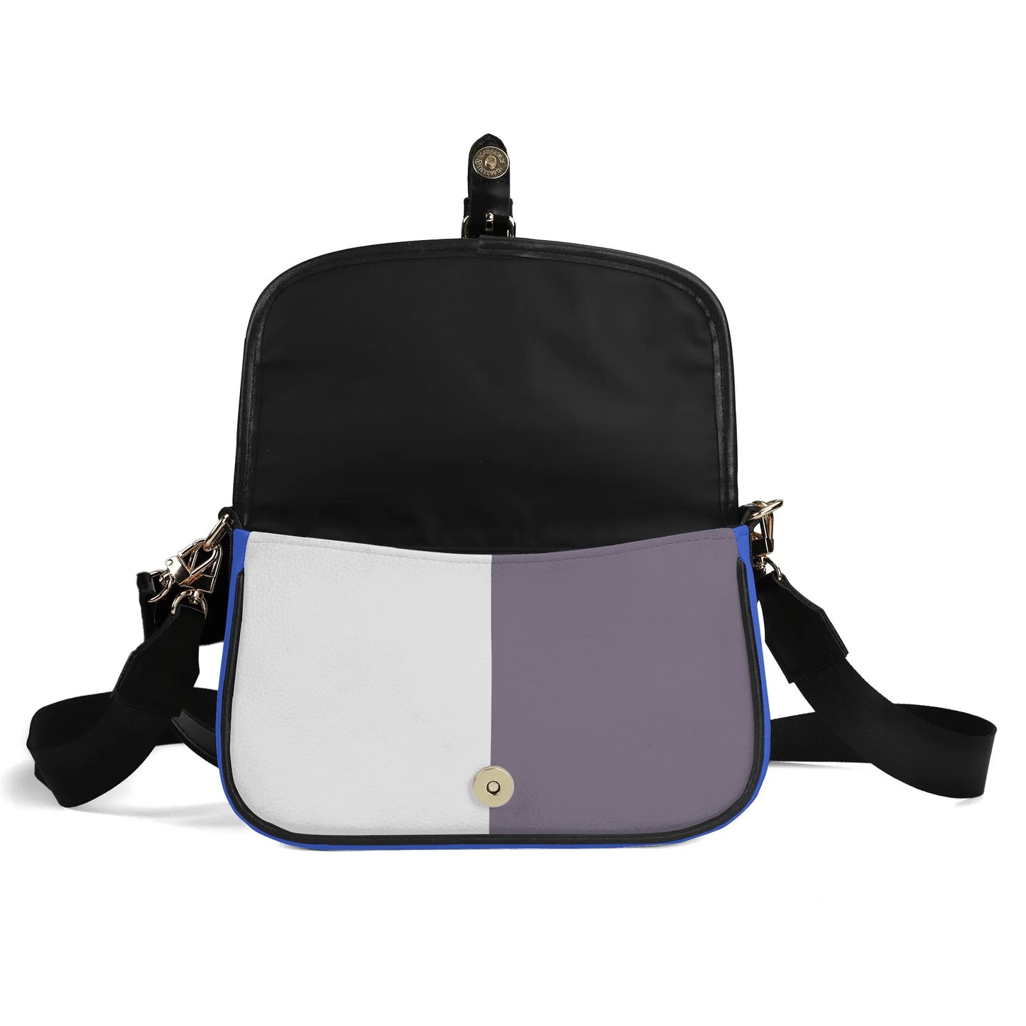 Periwinkle and Lavender Color Block Chain Shoulder Bag