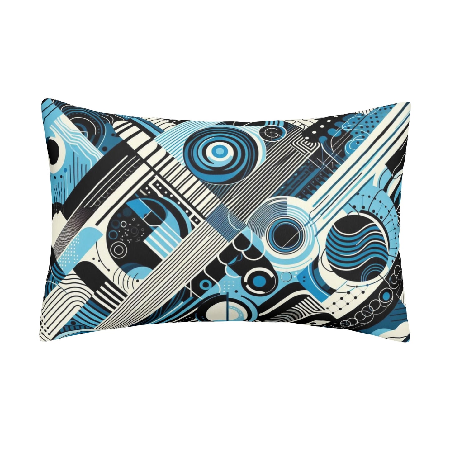 Abstract Blue Rectangular Pillow Case