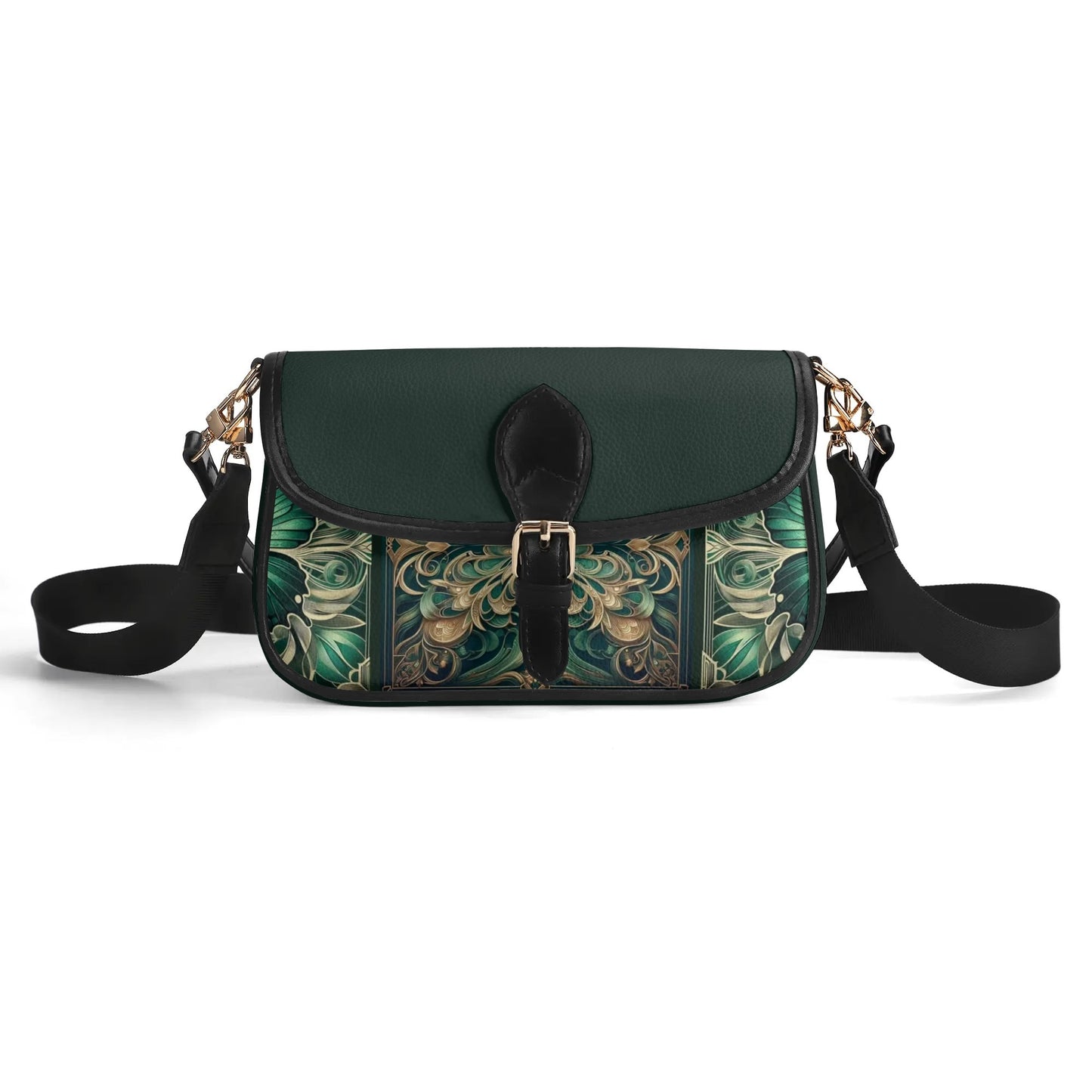 Womens Emerald Green Butterfly Faux Leather Bag