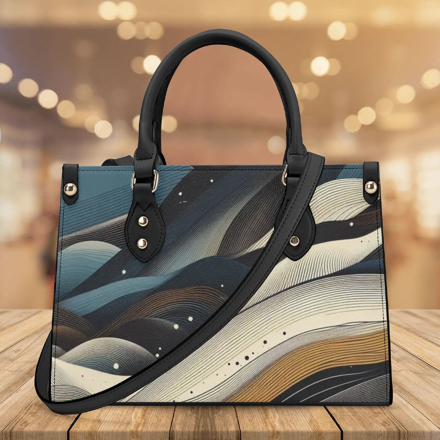 Abstract Leather Womens Handbag - Perfect Daily Companion