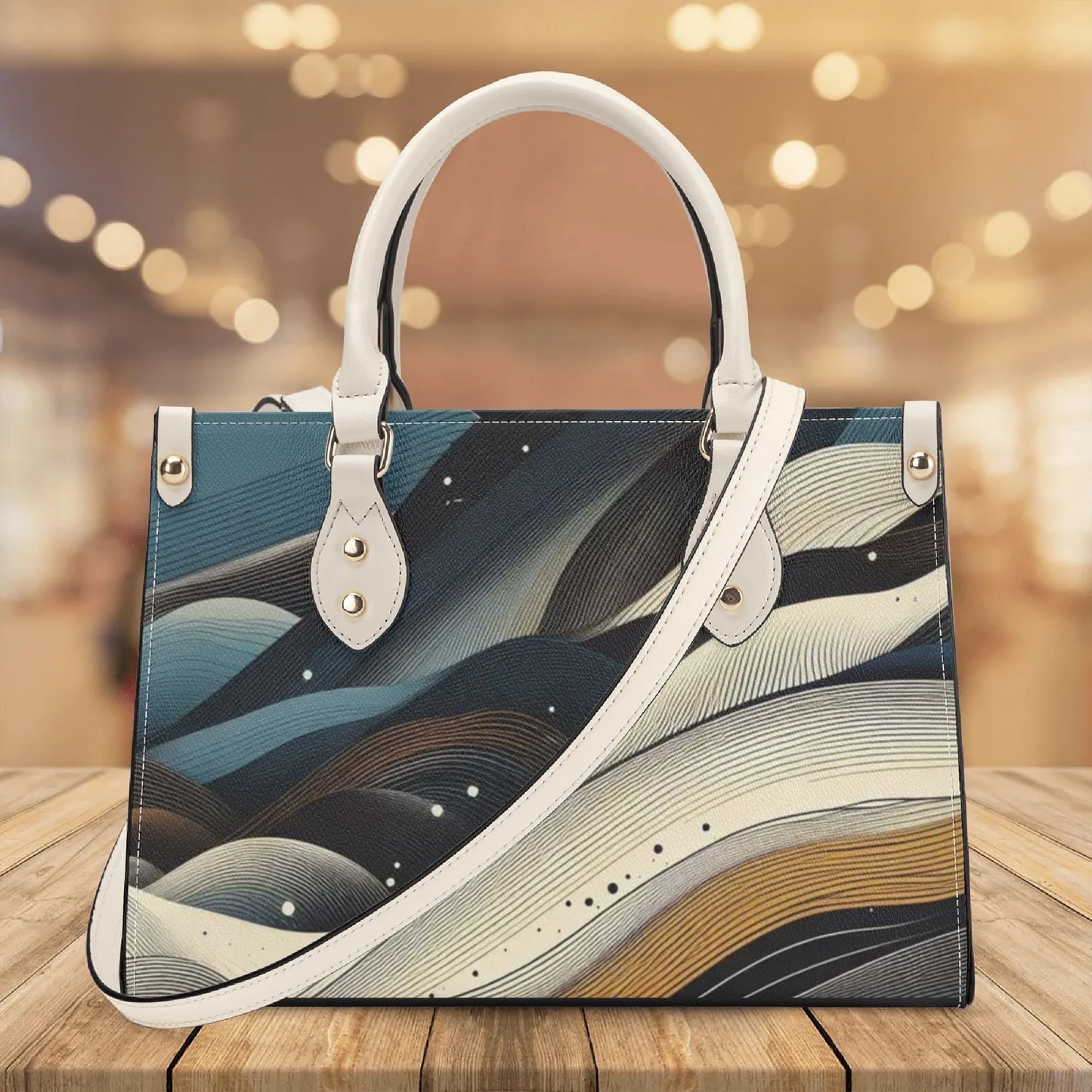 Abstract Leather Womens Handbag - Perfect Daily Companion