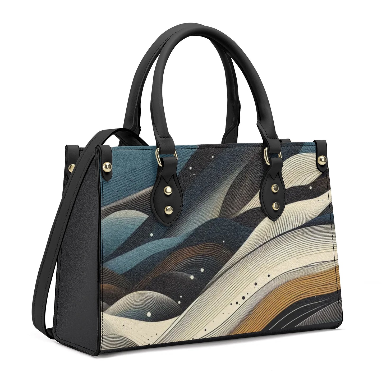 Abstract Leather Womens Handbag - Perfect Daily Companion