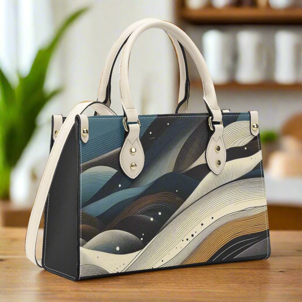 Abstract Leather Womens Handbag - Perfect Daily Companion