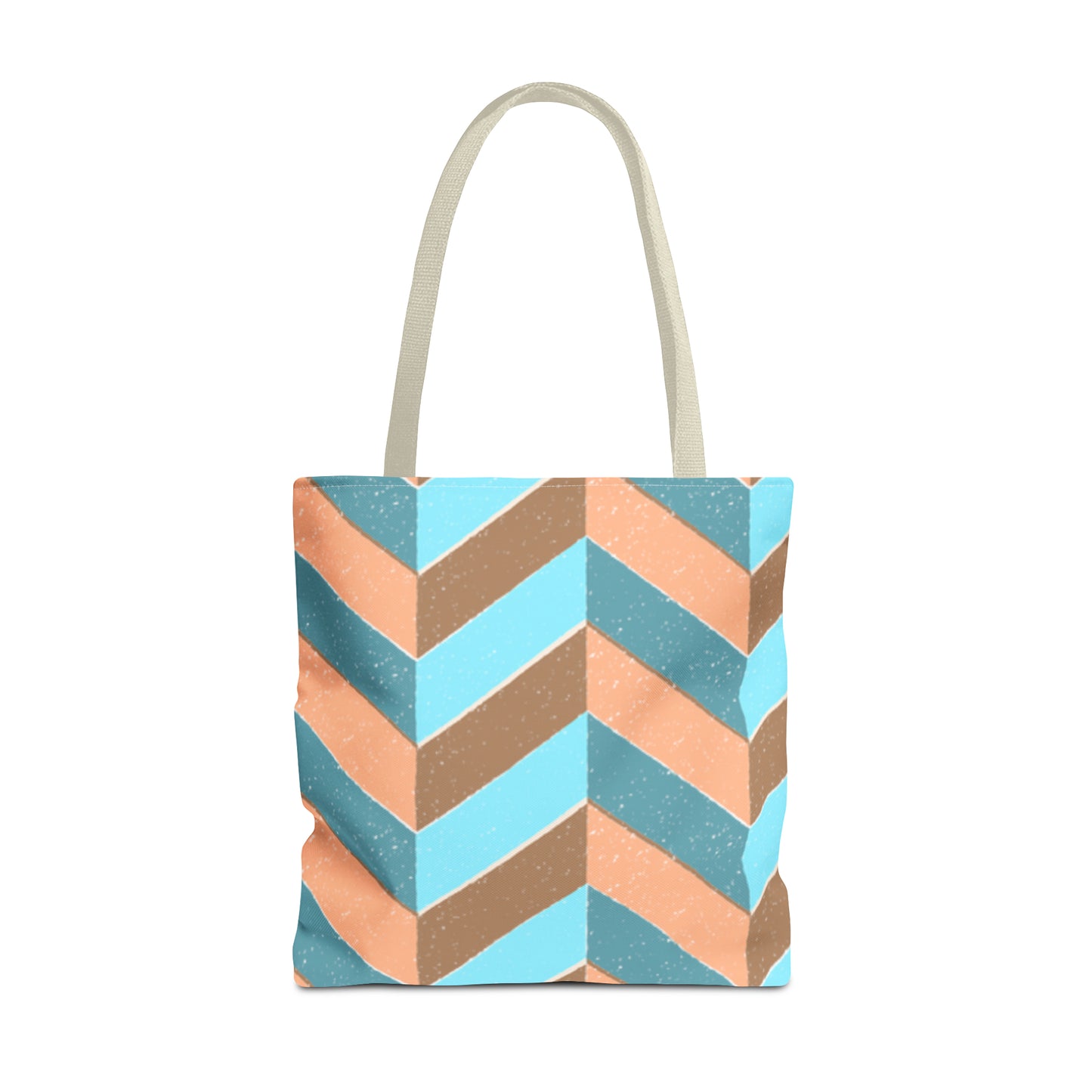 Misty Cyan Chevron Tote Bag - Fashionable and Functional - Misfit Marketing Design Studios