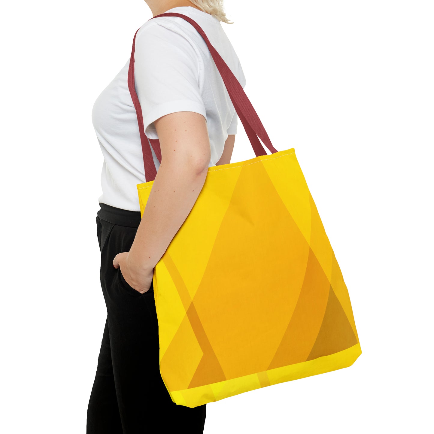 Golden Yellow Abstract Spring Tote - Vibrant Stylish and Perfect for the Season - Misfit Marketing Design Studios