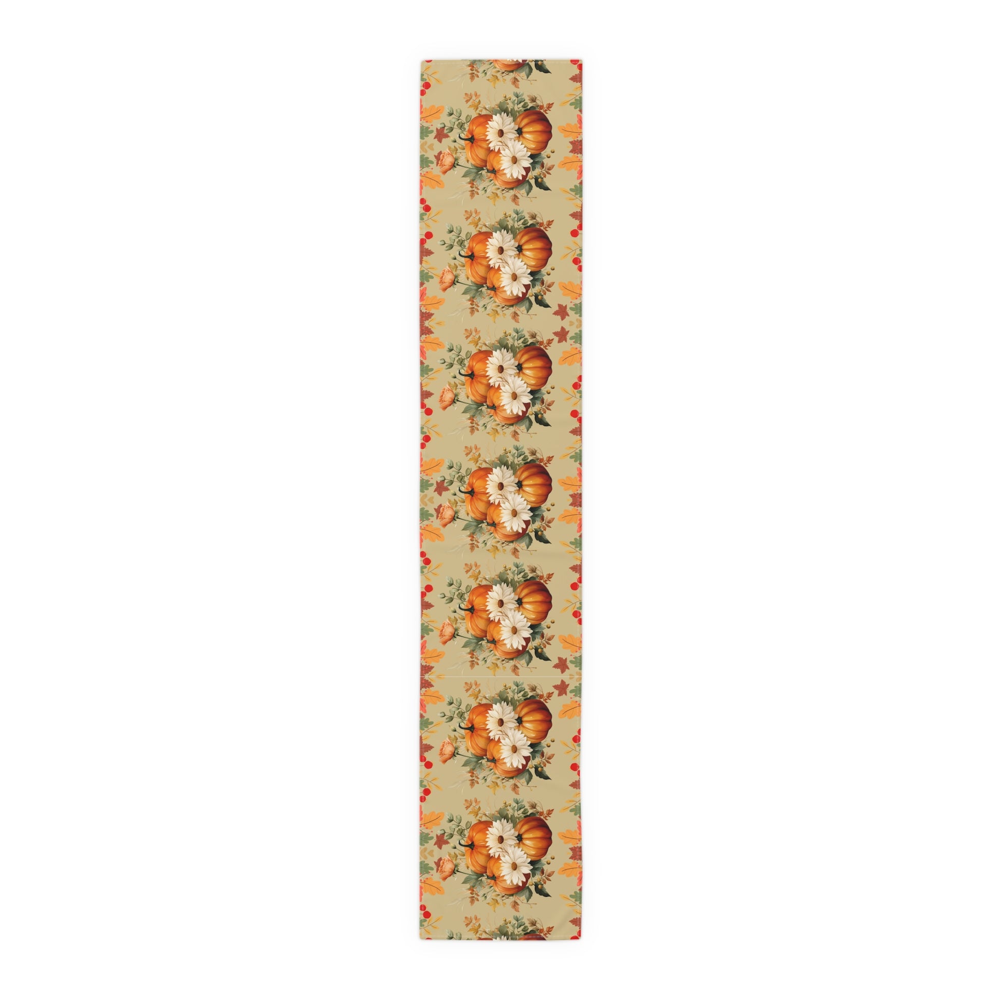 Autumn Table Runner with Pumpkins - Misfit Marketing Design Studios