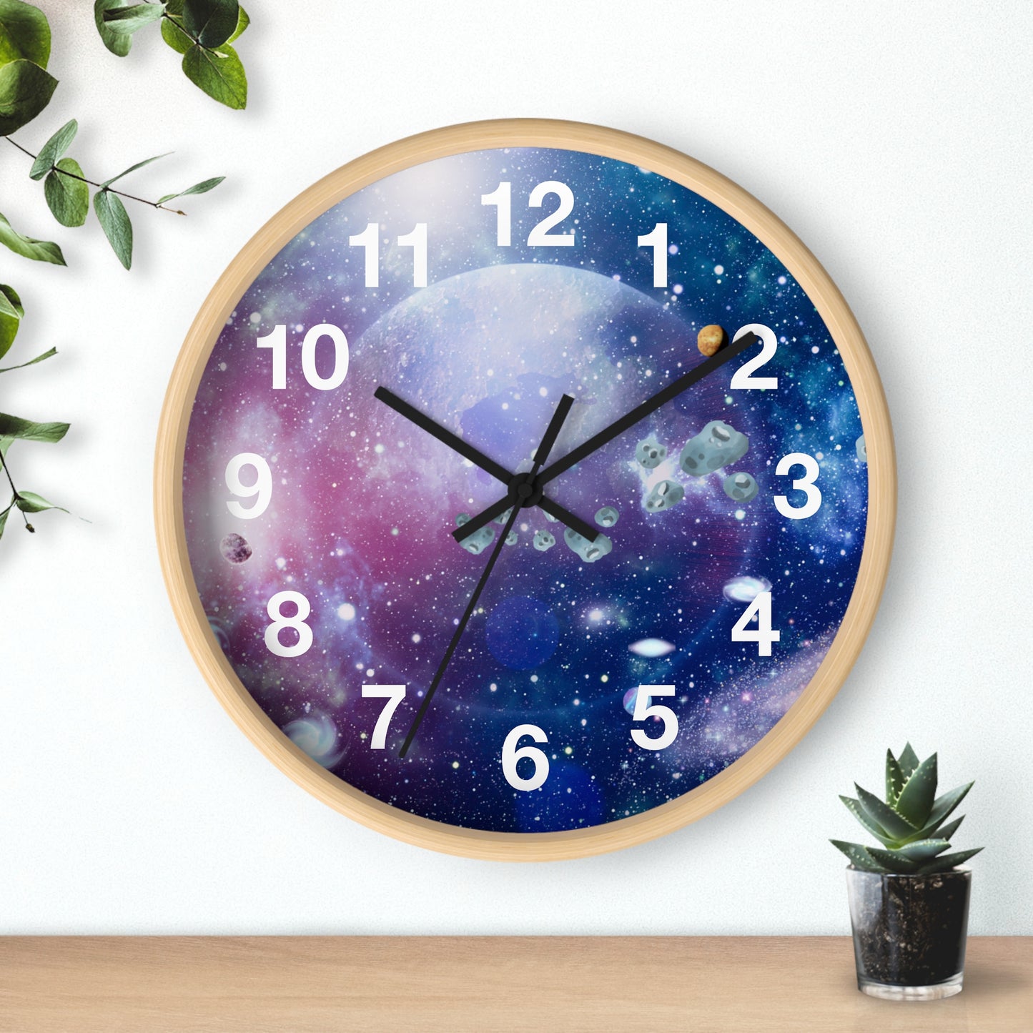 Space and Time Wall Clock - Modern Home Decor Accessory - Misfit Marketing Design Studios