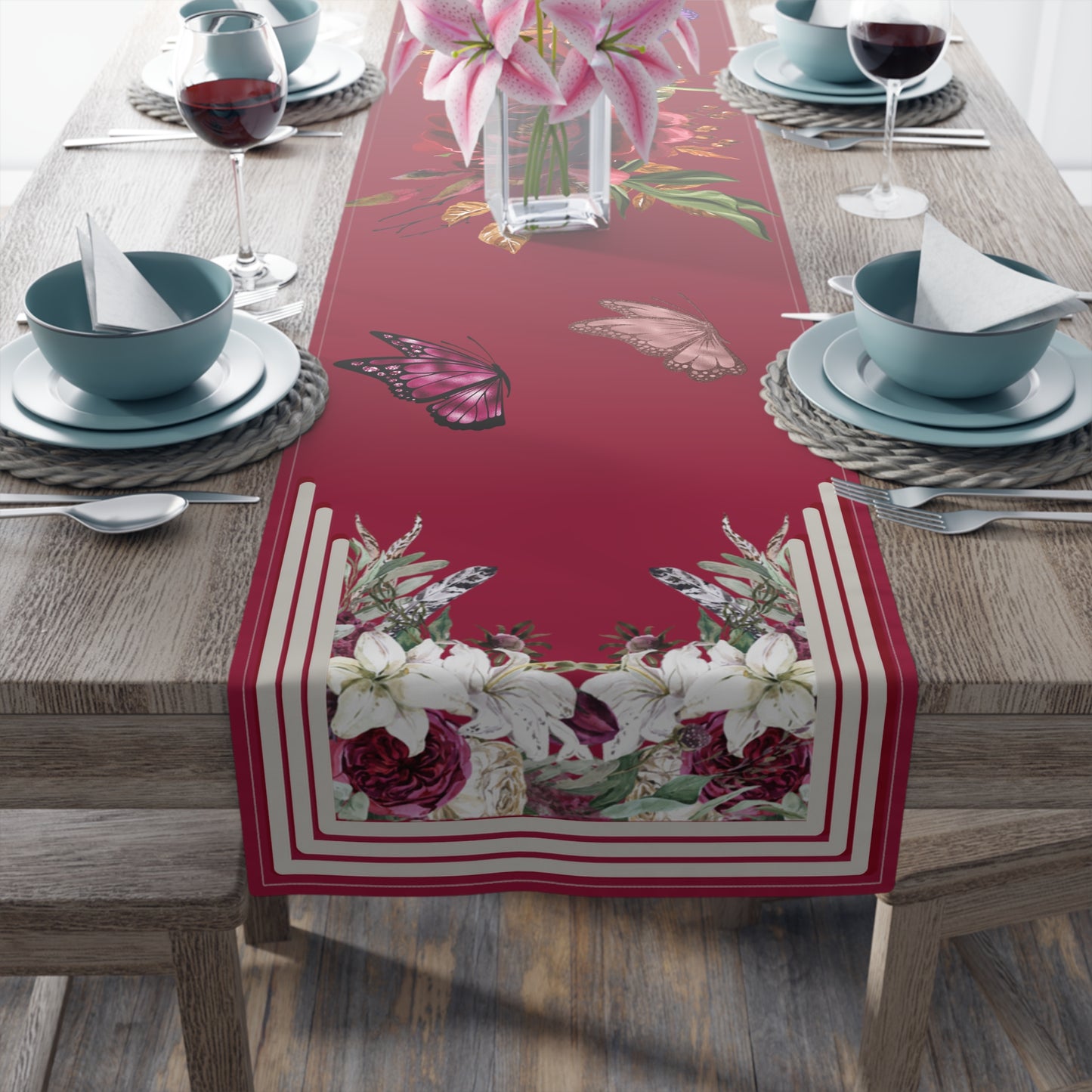 Beautiful Berry Bouquet Table Runner - Perfect for Any Occasion - Misfit Marketing Design Studios