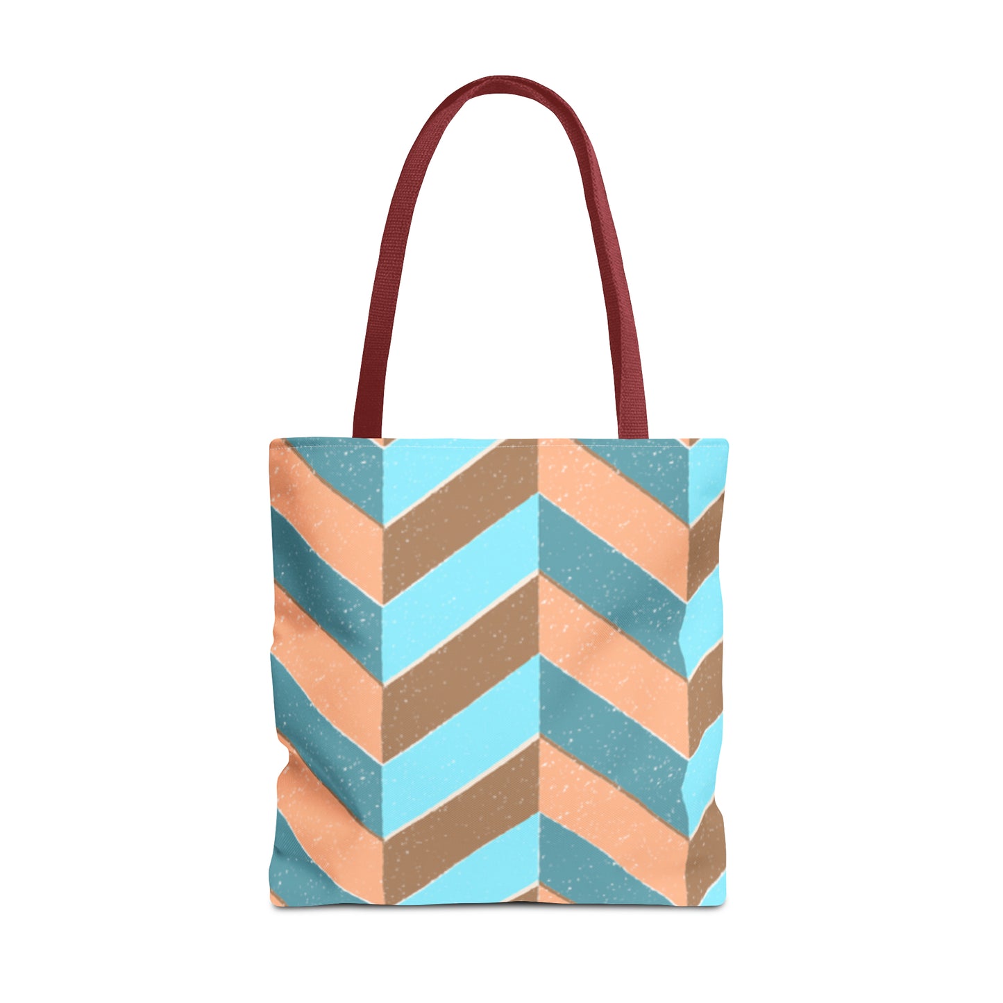 Misty Cyan Chevron Tote Bag - Fashionable and Functional - Misfit Marketing Design Studios