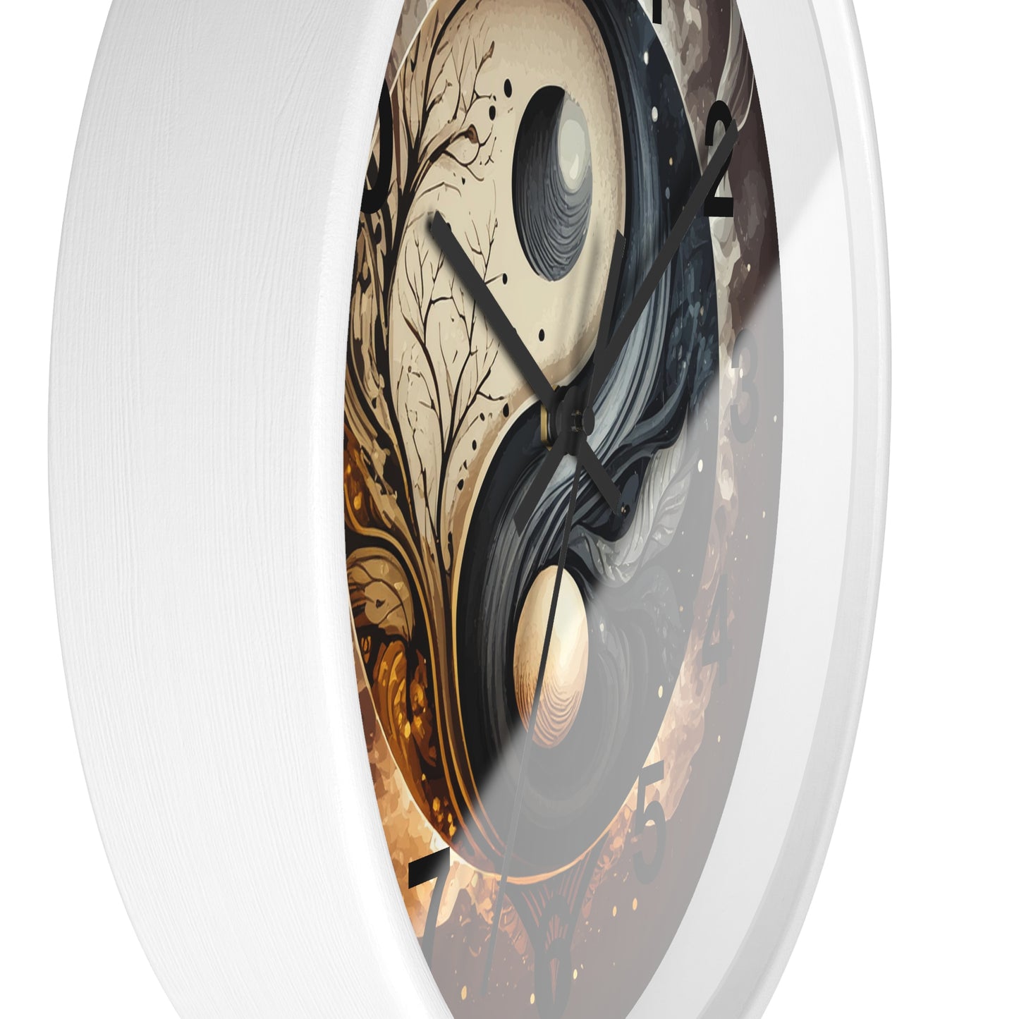 Yin and yang Wall Clock - Misfit Marketing Design Studios