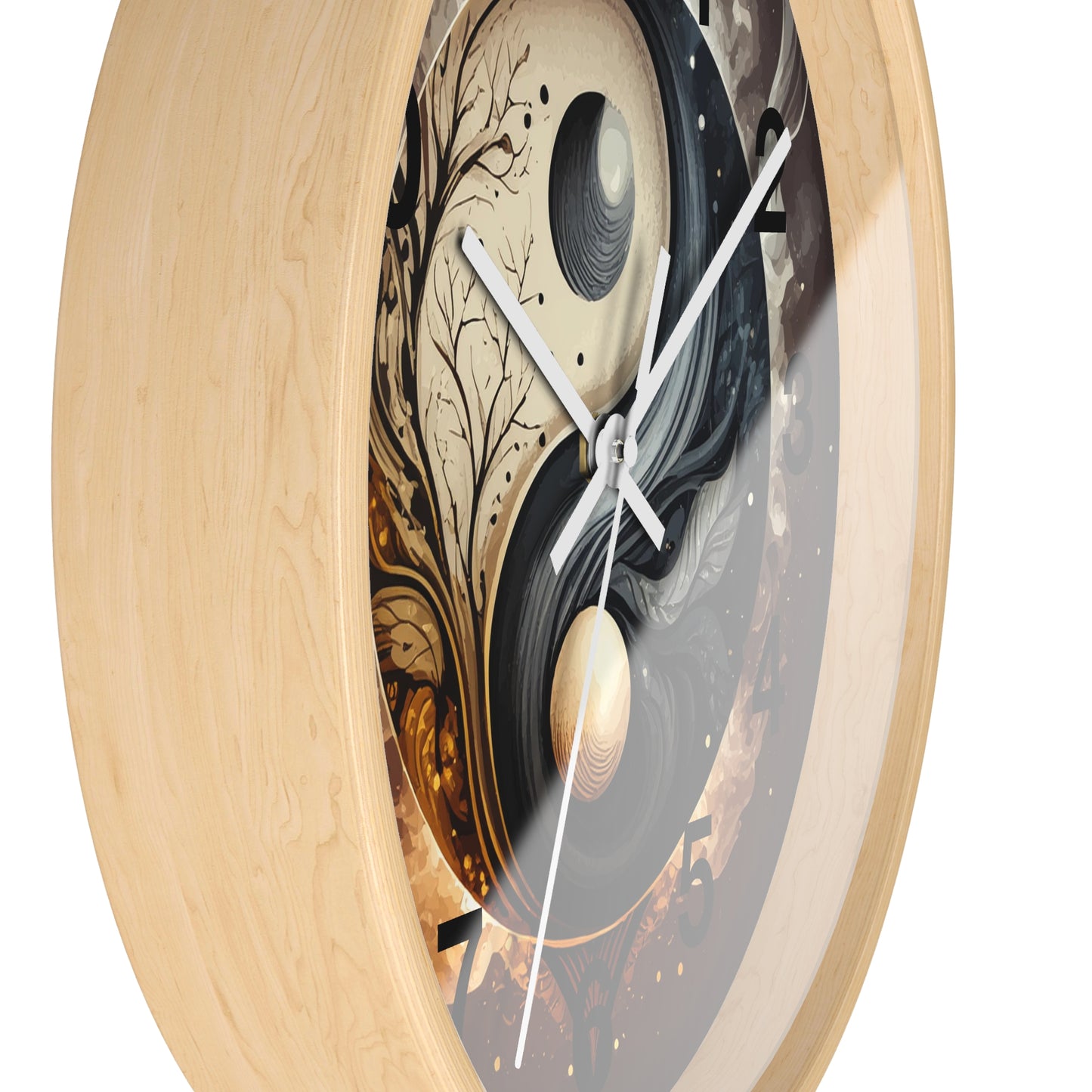 Yin and yang Wall Clock - Misfit Marketing Design Studios