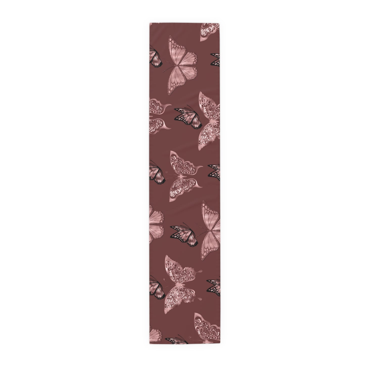 Butterfly Rose Table Runner - Elegant Home Decor Piece - Misfit Marketing Design Studios