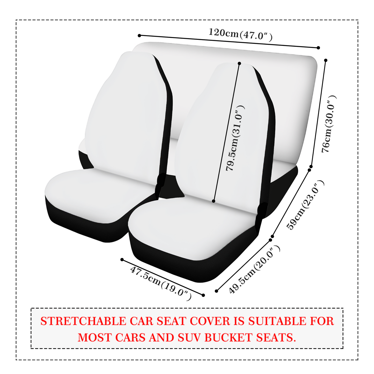 Musical Black Car Seat Cover Set - Misfit Marketing Design Studios