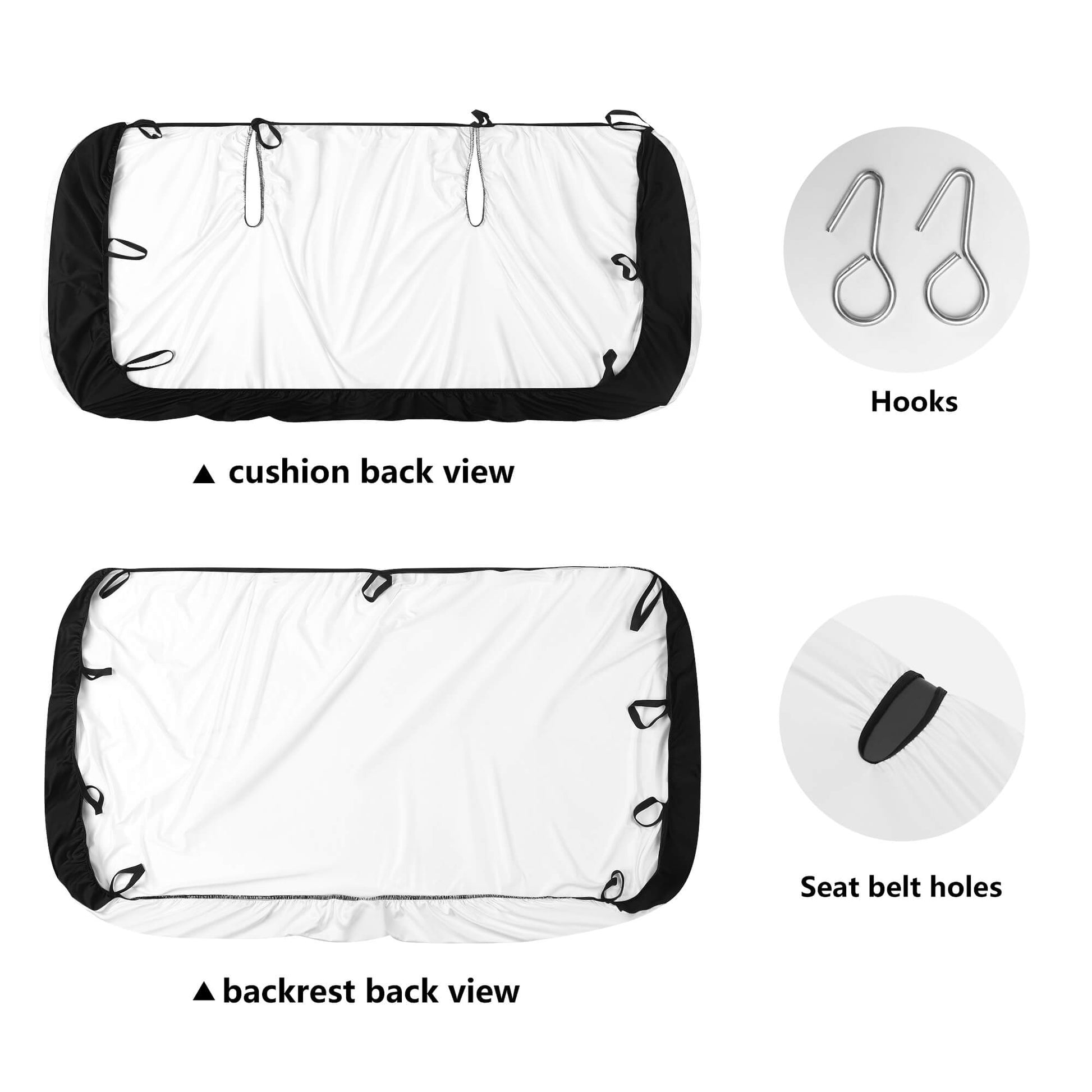 Musical Black Car Seat Cover Set - Misfit Marketing Design Studios