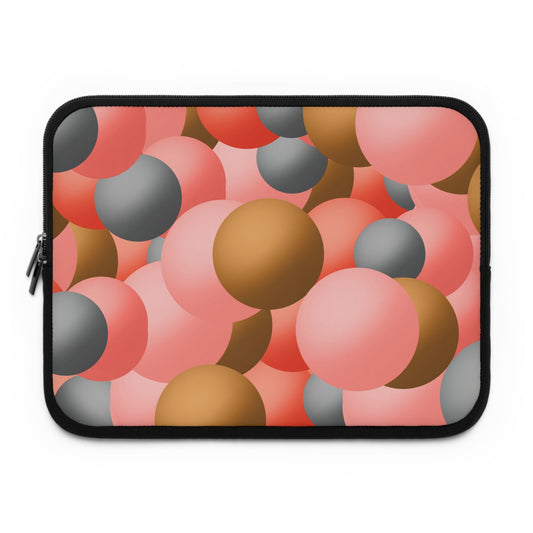 Peach Spheres Laptop Sleeve - Soft  Stylish Protection for Your Device - Misfit Marketing Design Studios