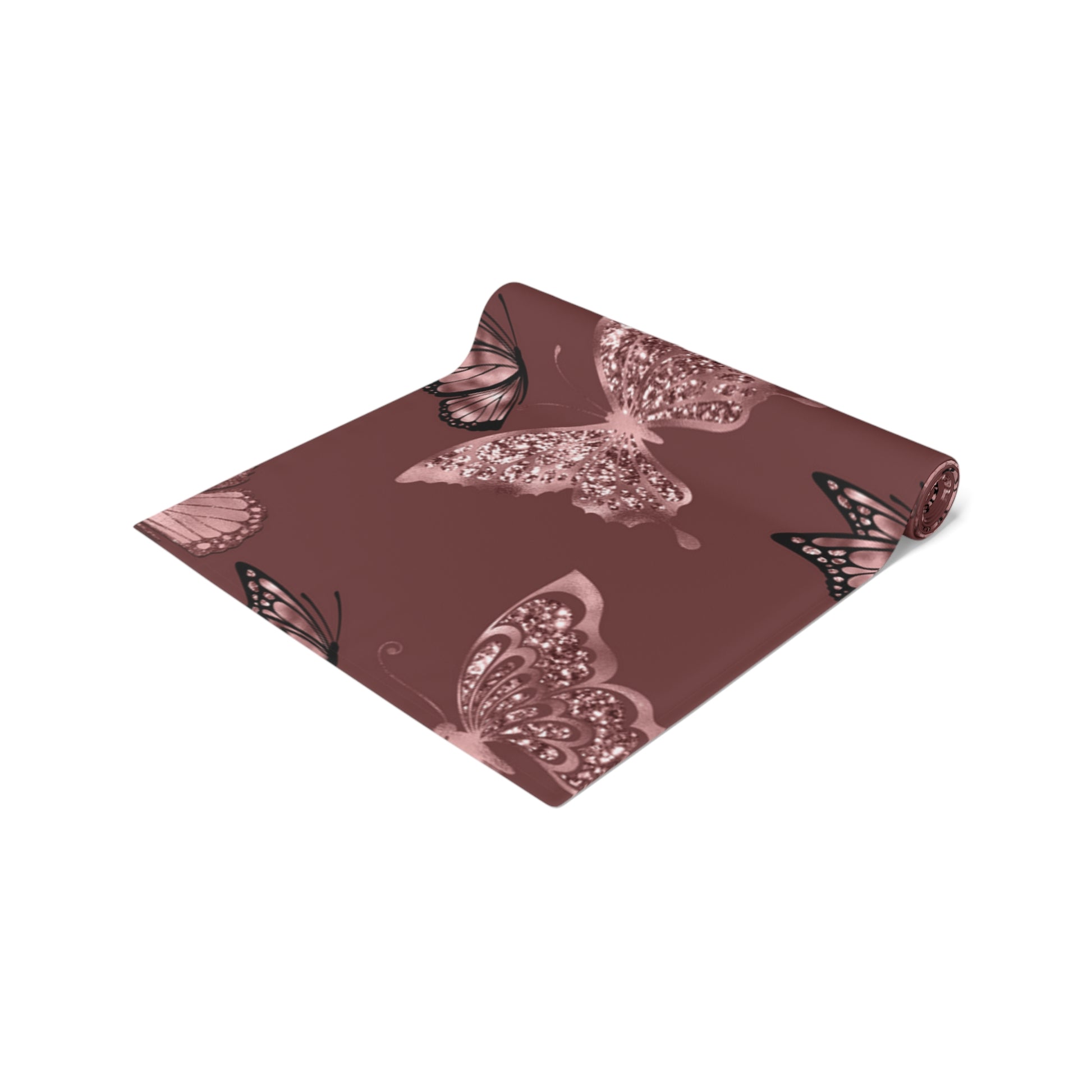 Butterfly Rose Table Runner - Elegant Home Decor Piece - Misfit Marketing Design Studios