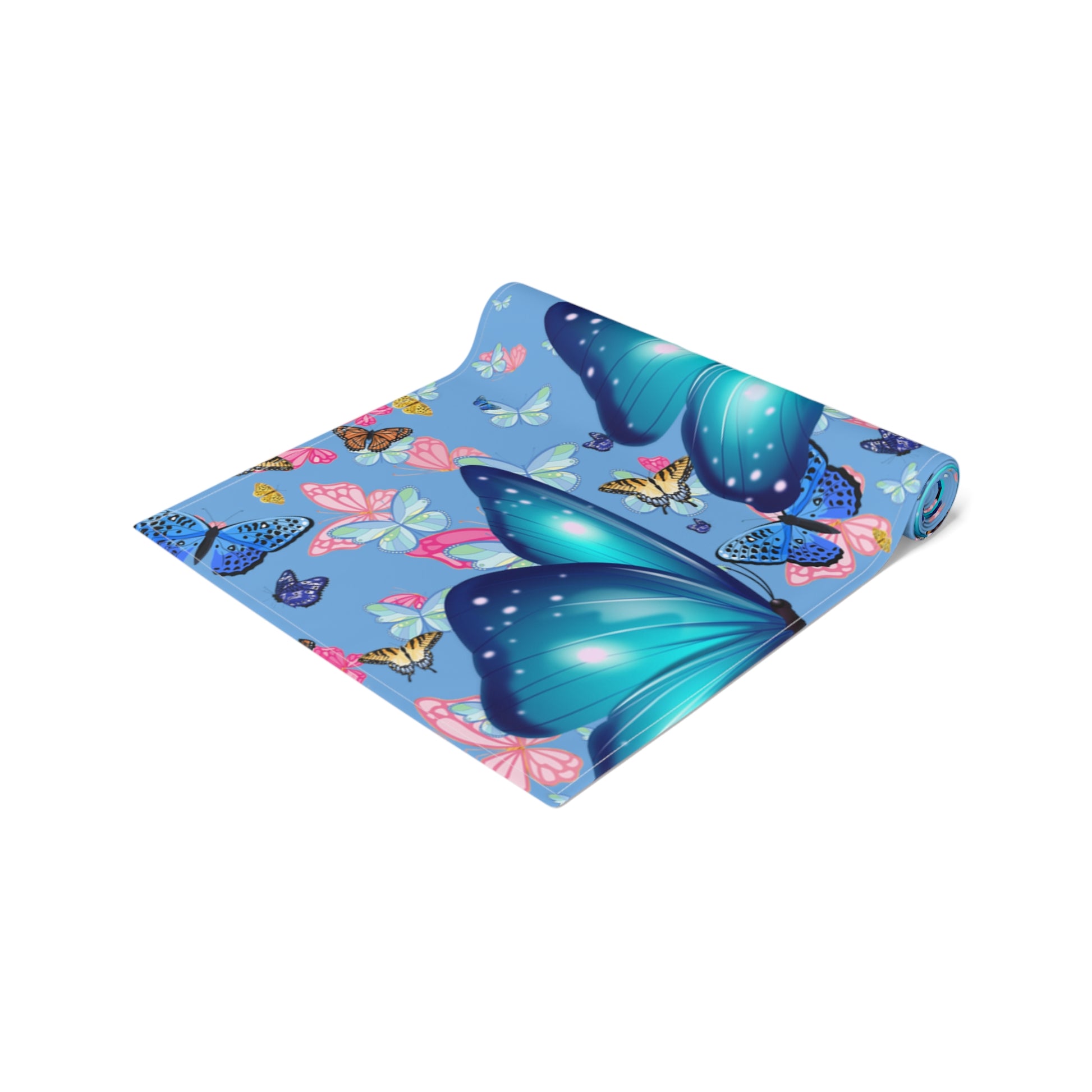 Blue Butterfly Medley Table Runner - Elegant Home Decor for Any Occasion - Misfit Marketing Design Studios