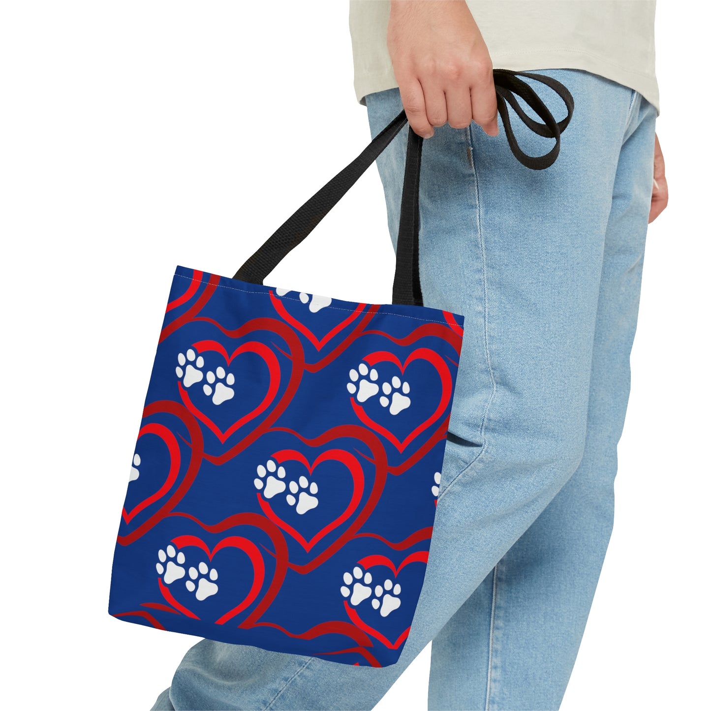 Paw Prints on My Heart Tote Bag - Misfit Marketing Design Studios