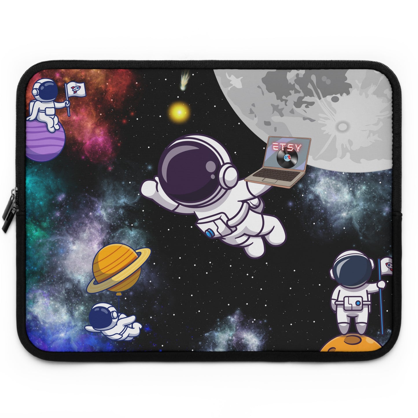 Junior Astronauts Laptop Sleeve - Misfit Marketing Designs