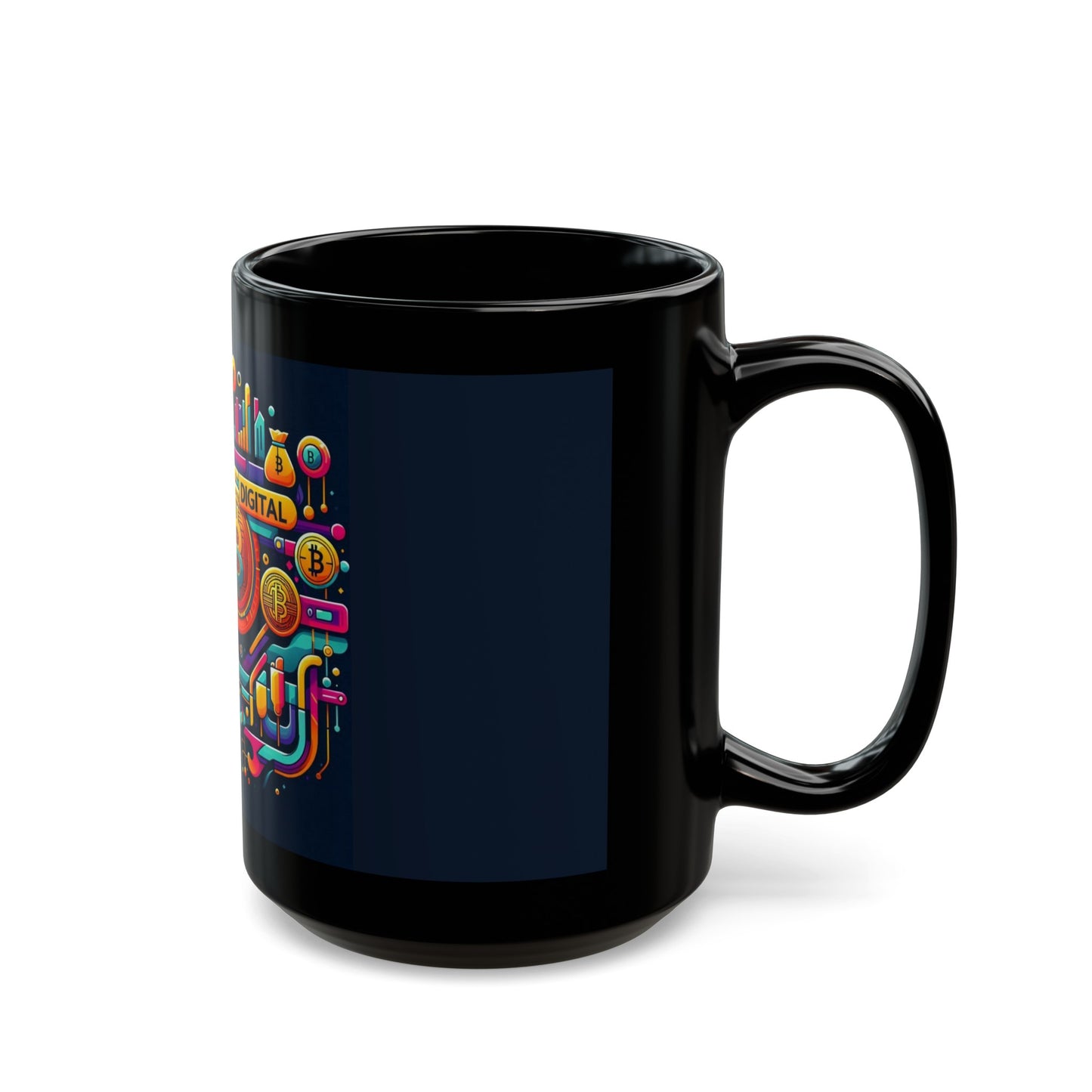 Bitcoin "Let's Get Digital" Black Mug