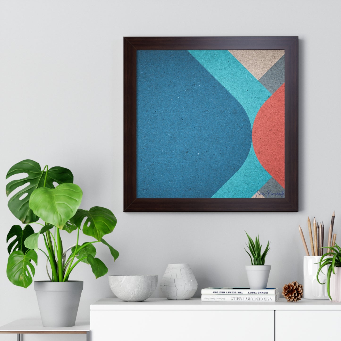 Abstract Retro Framed Art