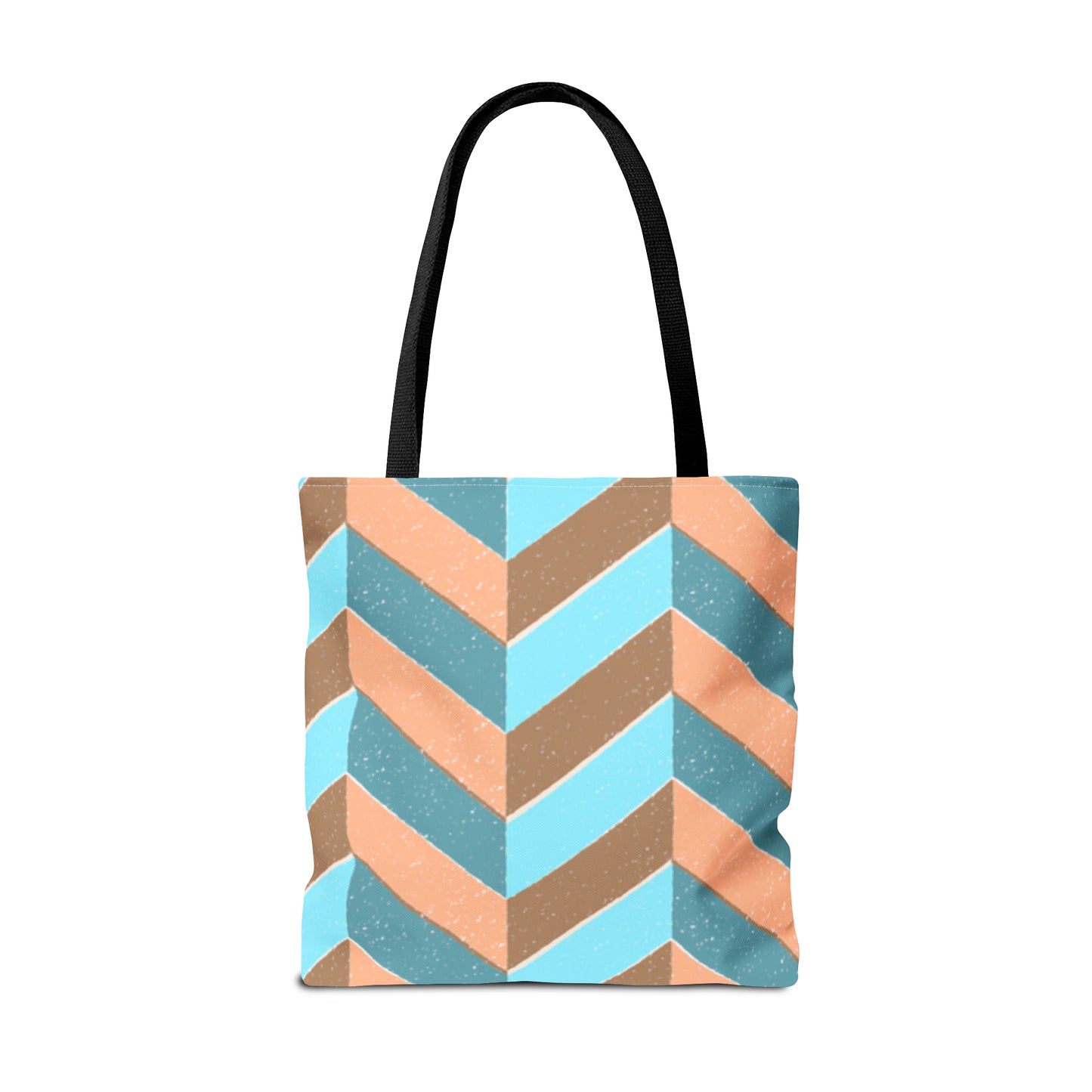 Misty Cyan Chevron Tote Bag - Fashionable and Functional - Misfit Marketing Design Studios