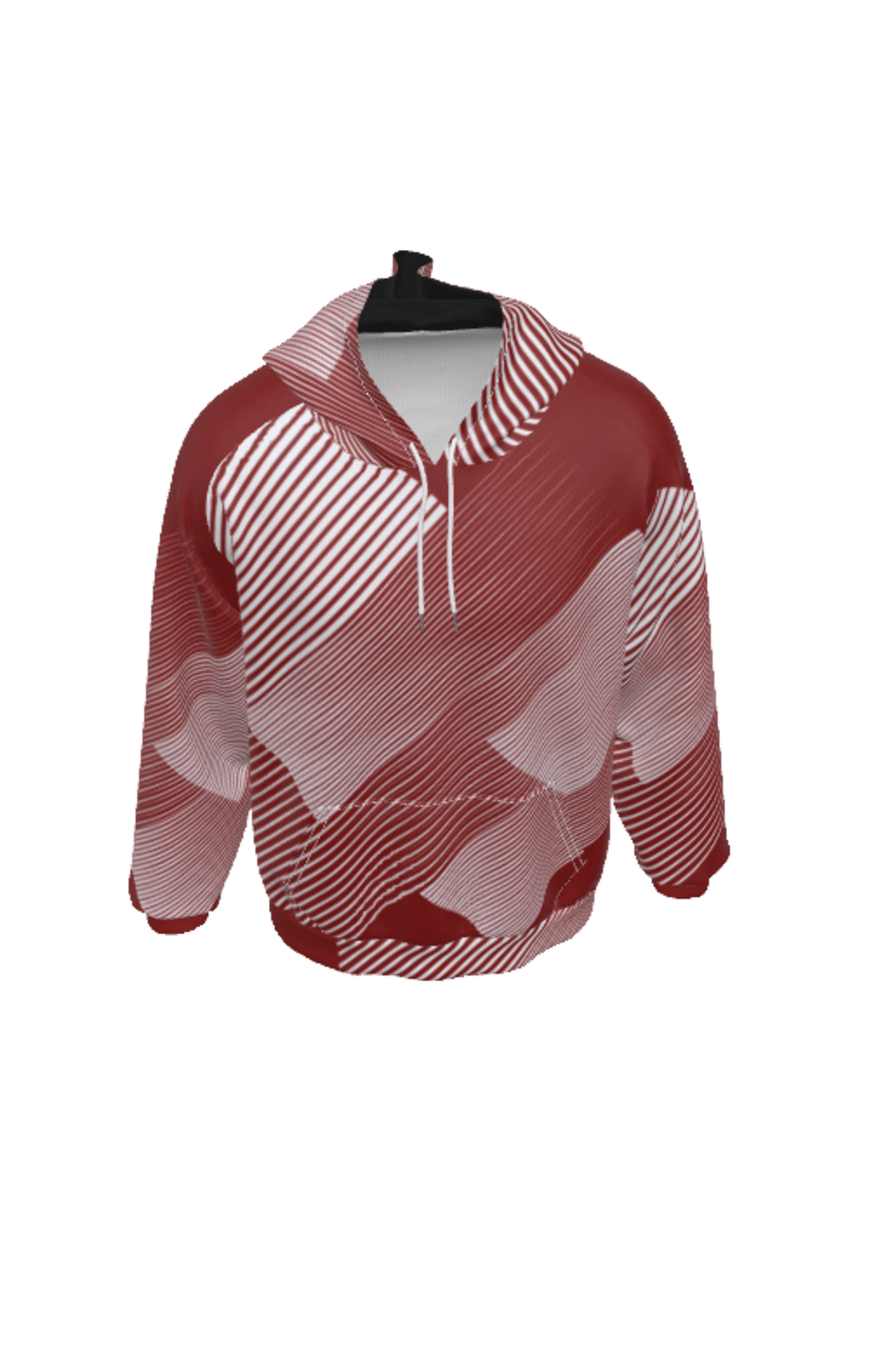 Dark Red Geometric Lines Mens Heavy Fleece Raglan Hoodie - Cozy and Stylish - Misfit Marketing Design Studios