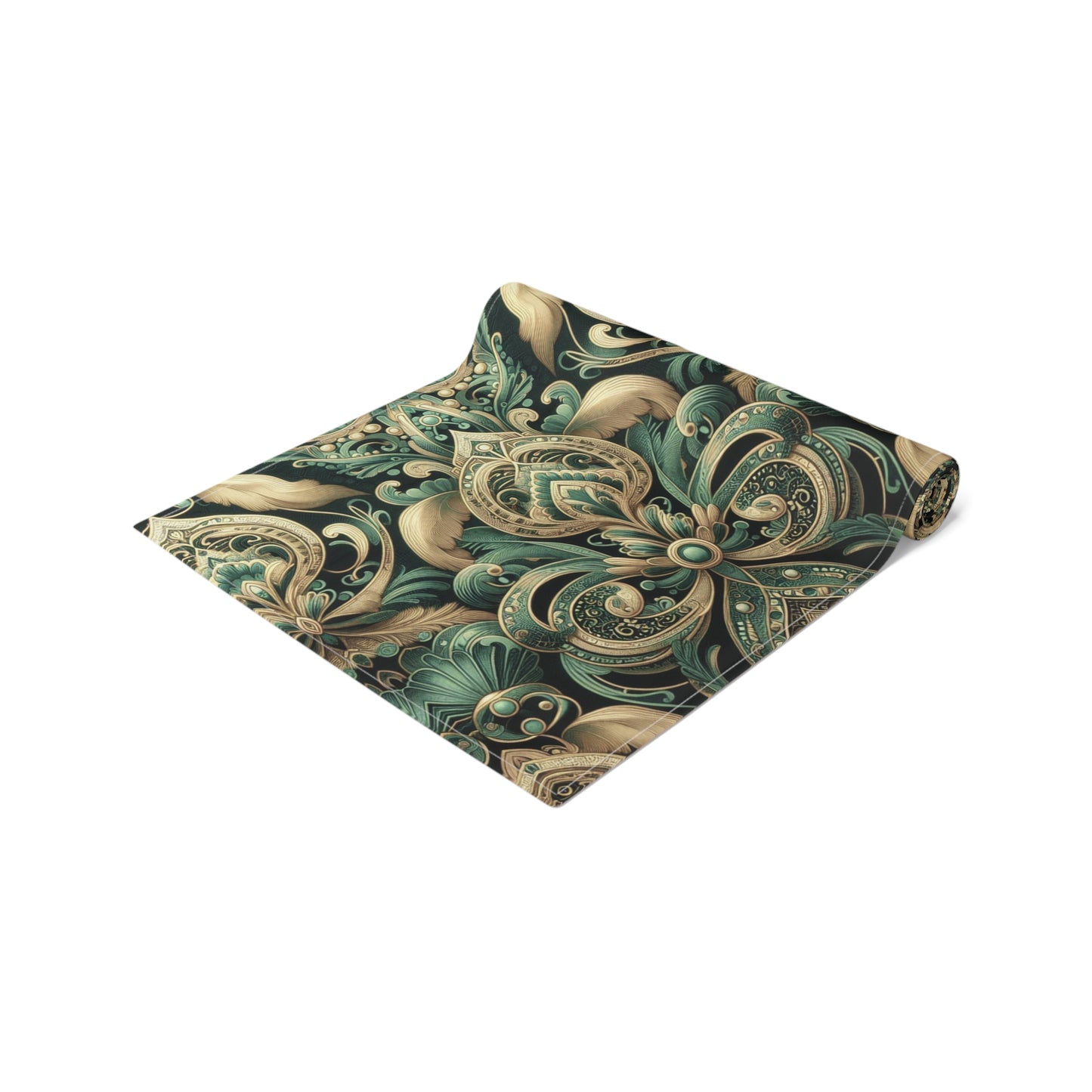 Ornate Emerald Table Runner