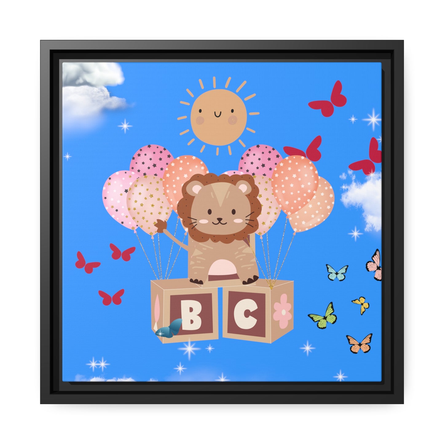 Lion Balloon Flight Matte Canvas - Misfit Marketing Designs