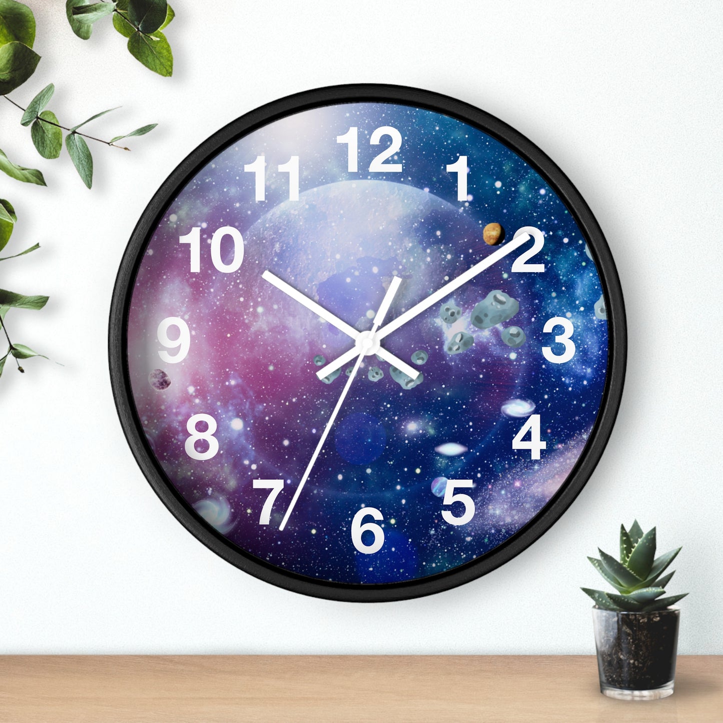 Space and Time Wall Clock - Modern Home Decor Accessory - Misfit Marketing Design Studios