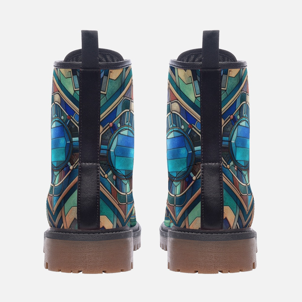 Stylish Art Deco Leather Boots - Lightweight and Luxurious - Misfit Marketing Design Studios