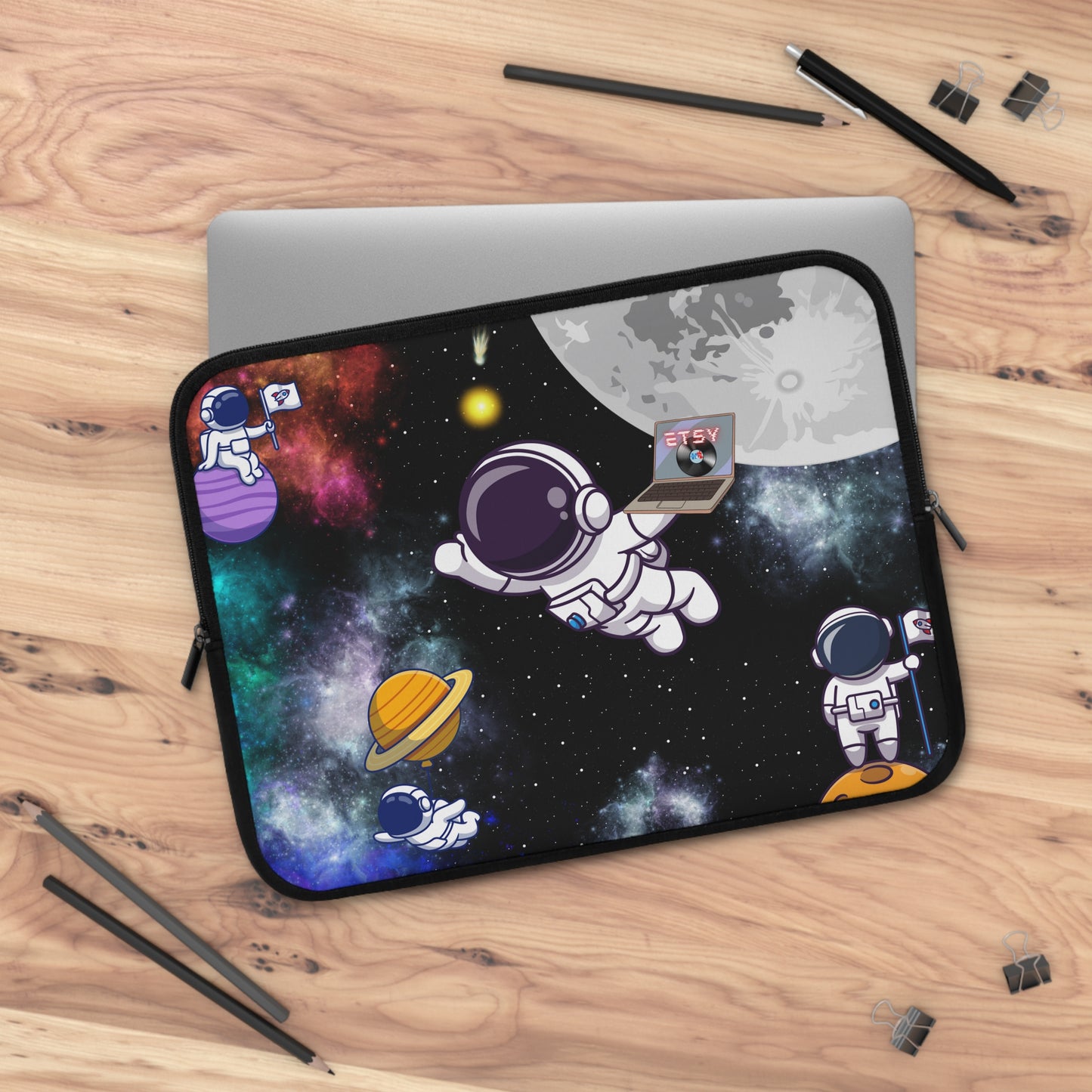 Junior Astronauts Laptop Sleeve - Misfit Marketing Designs