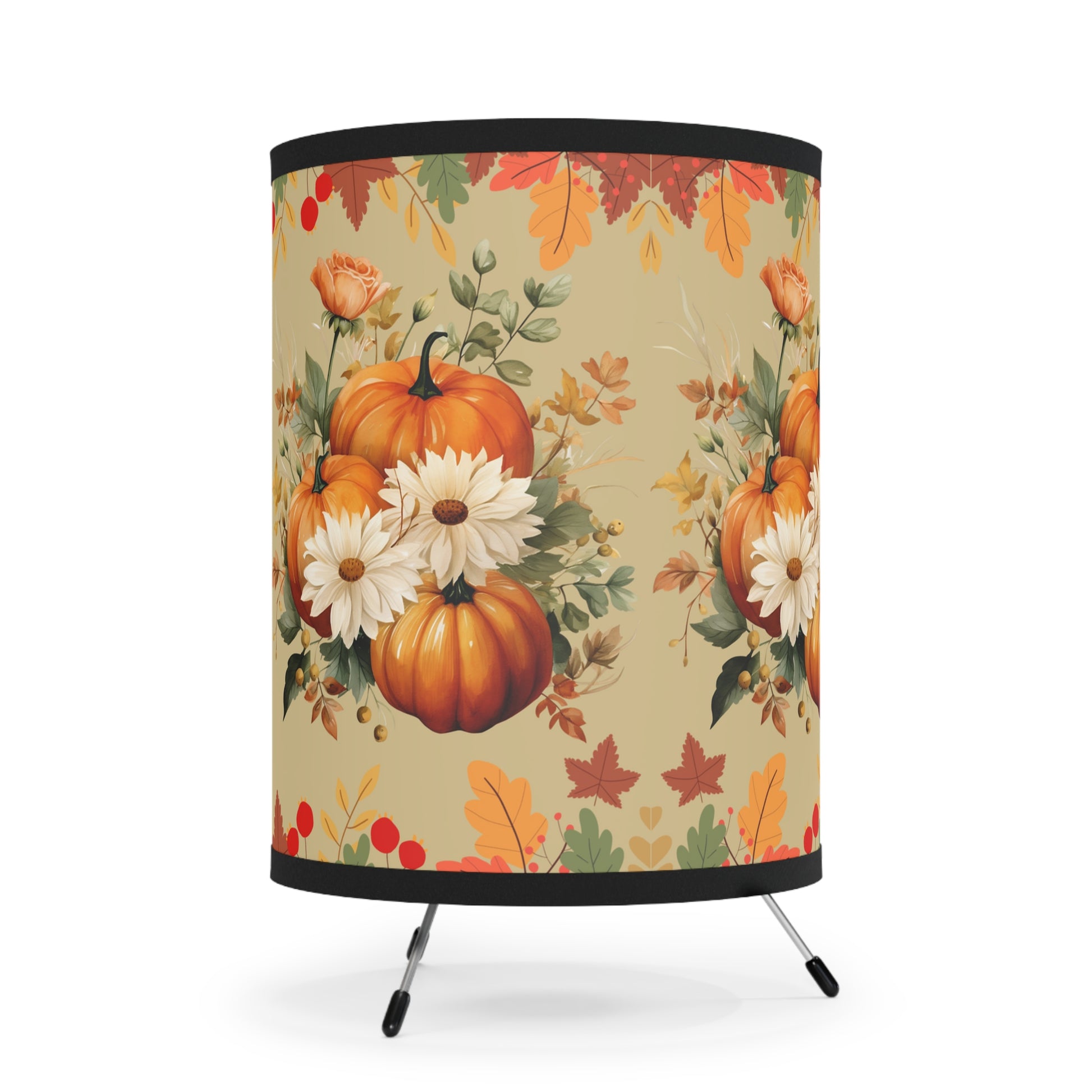 Autumn  Pumpkins Tripod Lamp - Misfit Marketing Design Studios