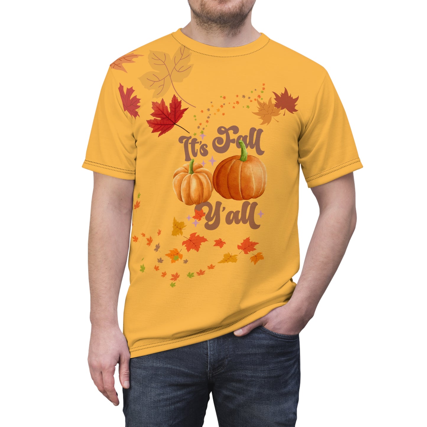 It's Fall Ya'll Pastel Orange T Shirt - Misfit Marketing Designs