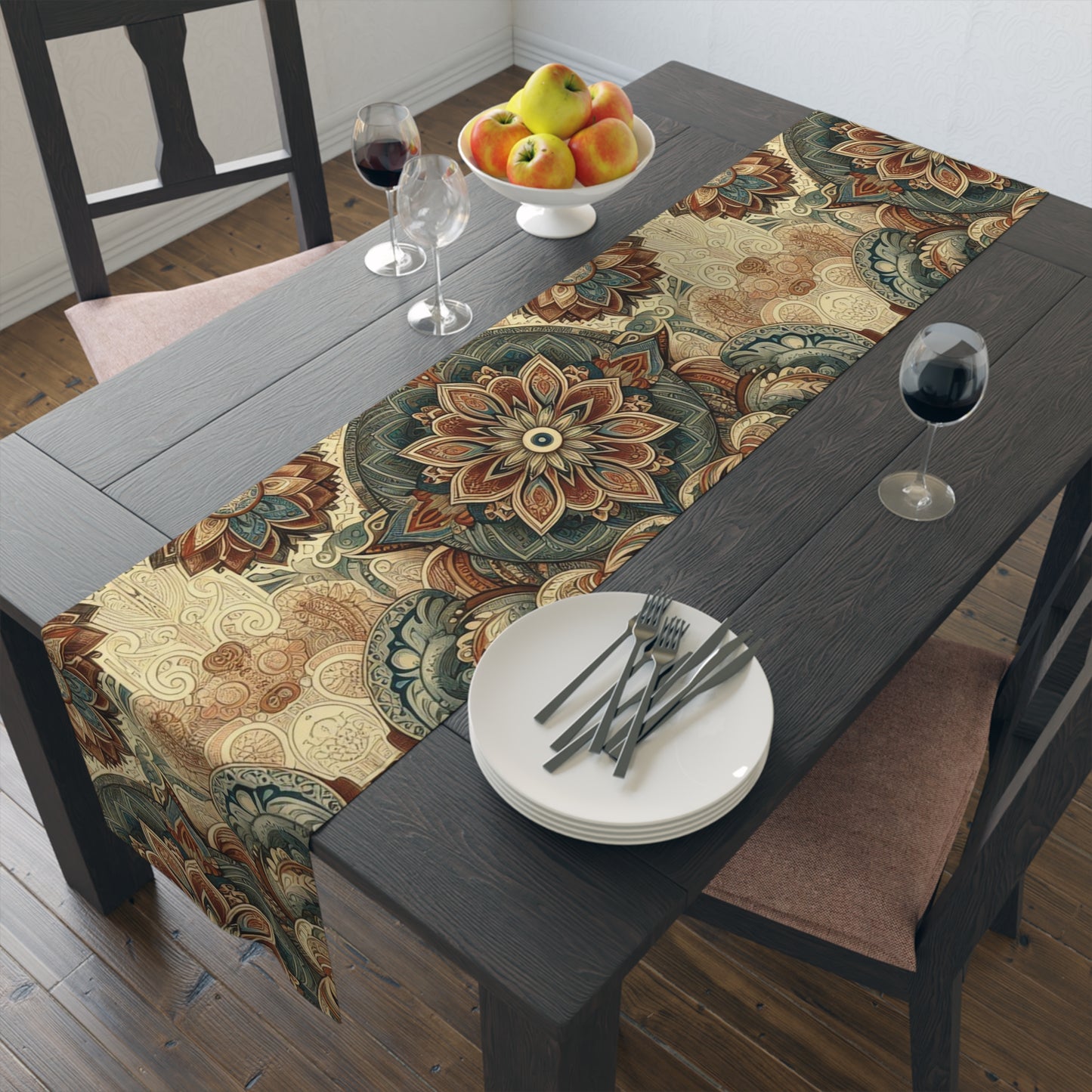 Cafe Beige Floral Table Runner