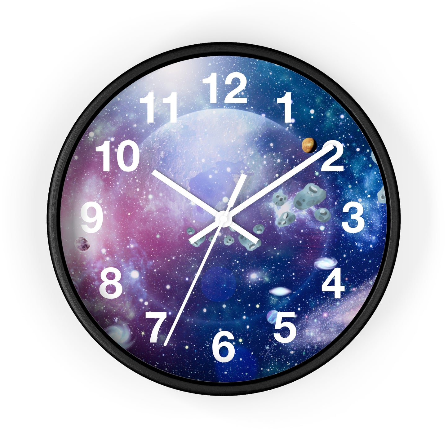 Space and Time Wall Clock - Modern Home Decor Accessory - Misfit Marketing Design Studios