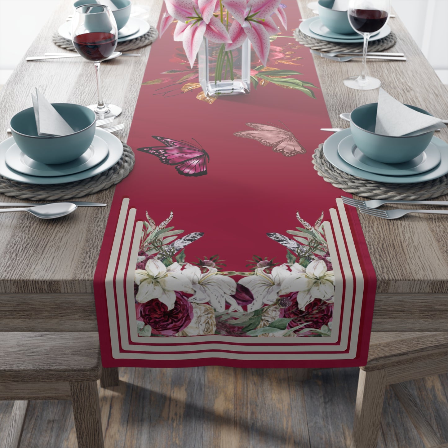 Beautiful Berry Bouquet Table Runner - Perfect for Any Occasion - Misfit Marketing Design Studios