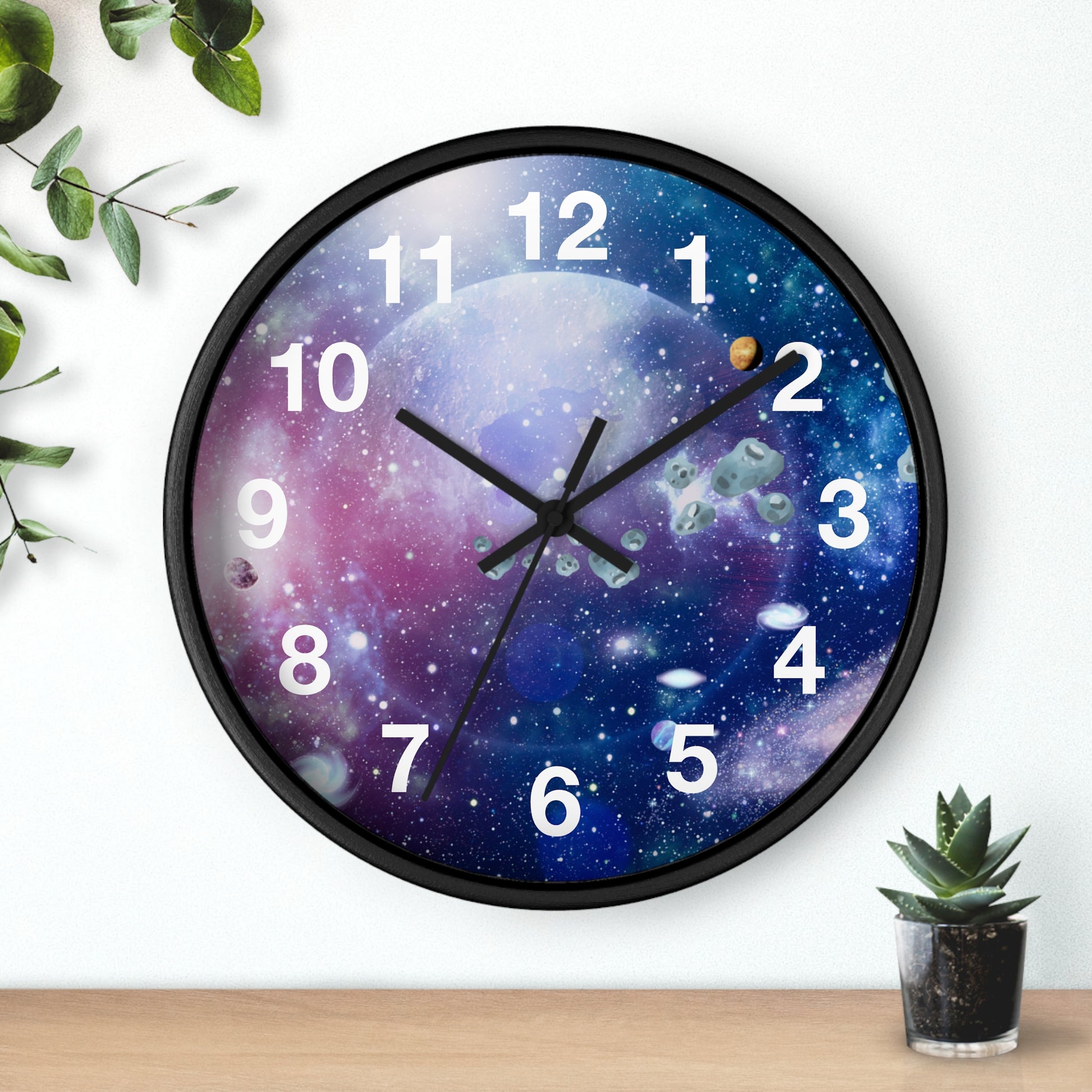 Space and Time Wall Clock - Modern Home Decor Accessory - Misfit Marketing Design Studios