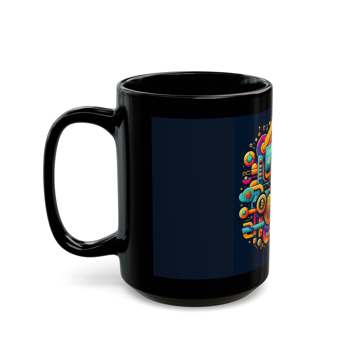 Bitcoin "Let's Get Digital" Black Mug