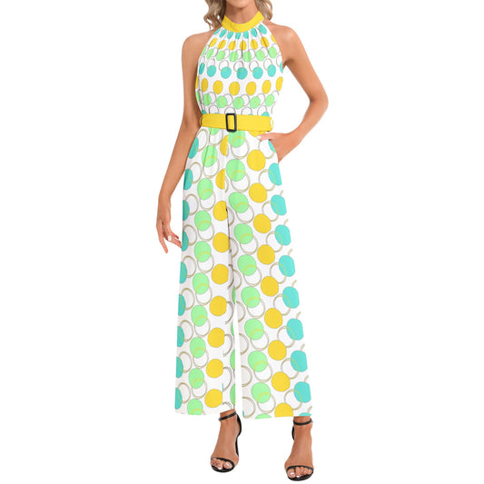 Vibrant Belted Summer Jumpsuit - Perfect For Your Sunny Adventures - Misfit Marketing Design Studios